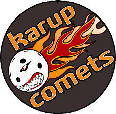 Karup Comets logo - Trykt på floorballtøjet